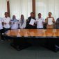 Wali Kota Palu Hadianto Rasyid bersama sejumlah pimpinan rumah sakit menandatangi perjanjian kerjasama terkait 'Layanan Alpukat' atau Anak Lahir Pulang Bawa Akta Kelahiran. Foto : Humas Pemkot Palu