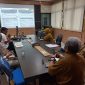 Suasana rapat koordinasi bidang pengendalian inflasi di daerah tahun 2024, pada Senin 25 November 2024 secara virtual dari ruang rapat Bagian Pembangunan Setda Kota Palu. Foto: Istimewa